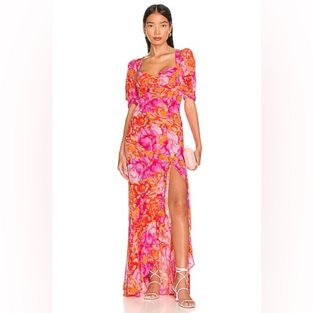 Lovers and Friends Morgan Dress in Chai Pink Floral Size XS